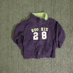 Youth Carter's Rookie #28 Zip-Up Sweatshirt Size 12M